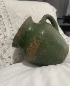 南仏持ち手付き壺 大きな黄釉の南仏コンフィポット・ゴッホのひまわり | BOLT antique