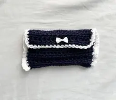 ペンケース ポーチ メガネケース ハンドメイド 編み物 毛糸 筆箱