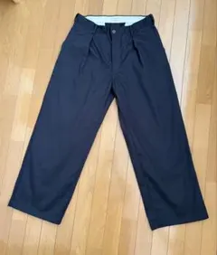UNIVERSAL OVERALL 別注 1タック ワイドパンツ ブラック