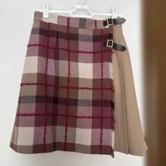 BLUE LABEL チェック柄巻きスカート