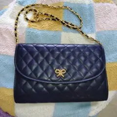 KIMIJIMA リボン ショルダーバッグ　キルティング