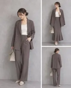 H&M ダブルブレストジャケット ブラウン Sサイズ 美品 古着