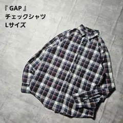 『 GAP / ギャップ 』 チェックシャツ / Lサイズ / ネイビー色