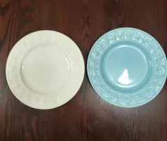 WEDGWOOD FESTIVITY プレート 2枚セット アイボリー ブルーのサムネイル