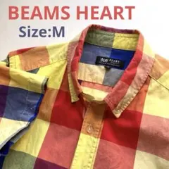 BEAMS HEARTビームスの着てるだけで楽しくなるような元気カラーシャツM