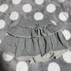 グレー フリル ミニスカート