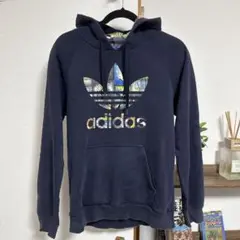 adidas オリジナルス　 ネイビー パーカー Ｍサイズ