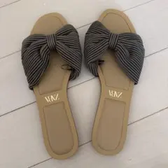 ZARA リボンサンダル 39 24cm