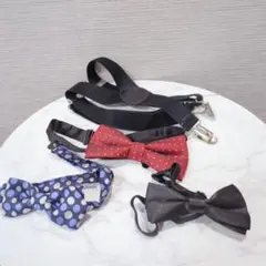 蝶ネクタイ3点＋サスペンダーセット キッズ120前後 発表会に