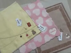 ⭐︎新品未使用⭐︎FURLA ハート♡テディベアハンカチ3枚セット