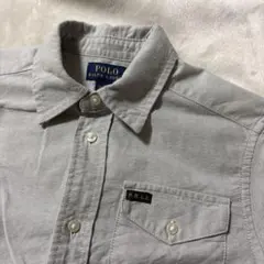 ポロ　ラルフローレン　オックスフォードシャツ　ブルー　グレー　120