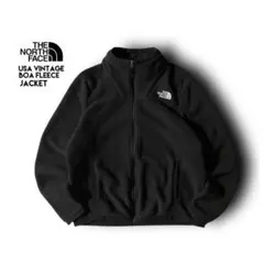 USA規格THE NORTH FACEボアフリースジャケットジップアップ刺繍ロゴ
