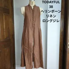TODAYFUL 38 ヘリンボーン リネン ロング ベスト ジレのサムネイル