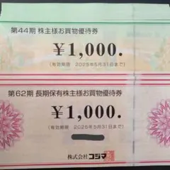 ビックカメラ・コジマ 合計13000円分 株主優待