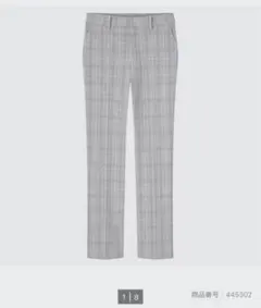 ユニクロ　スマートアングルパンツ　グレンチェック　グレー　XL