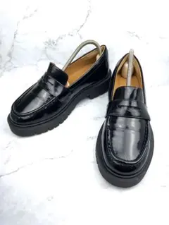 UNIQLO:C ユニクロ 厚底 コンフィールタッチローファー　黒 24.5