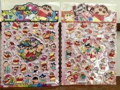 【海外正規品】　クレヨンしんちゃん　ふわふわシール　2枚セット