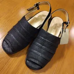 Miss Kyouko 2230 サンダル ブラック 24.0cm ワイズ4Eのサムネイル