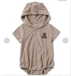 【BABY】ベアパイルフード付きロンパース　ネット完売商品