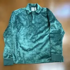 adidas Originals ベロア ハーフジップ プルオーバー