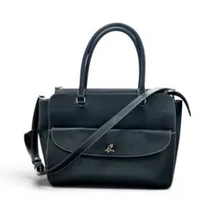 大人気✨アニエスベー 2way トートバッグ シボ革 黒