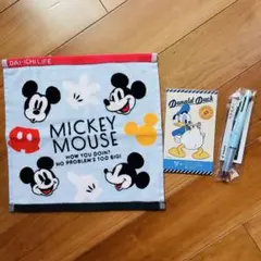 非売品　ディズニータオル　ふせん　ボールペンセット