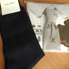 メンズソックス　　ゴルフ柄　カルバンクライン