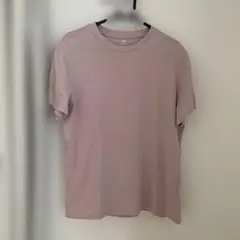 メンズ H&M くすみピンク 半袖Tシャツ EUR S 無地