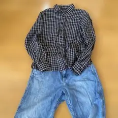 週末セール‼️UNIQLO ユニクロ　メンズネルシャツ　チェック　Ｌ