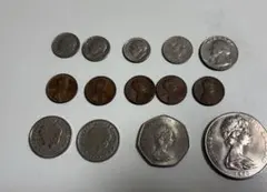 海外コイン1958年 イギリスエリザベス2世 八角形硬貨⑥ - メルカリ