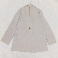ensuite 2 M ノーカラージャケット ベージュ レノン 通勤 オフィカジのサムネイル