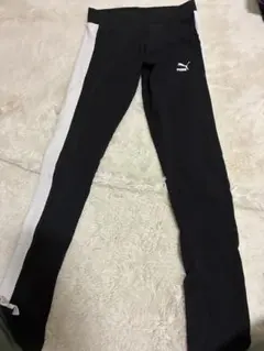 PUMA ブラック・ホワイト タイツ Sサイズ