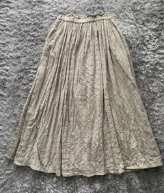 サマンサモスモス　フレアスカート しわ加工　ロング　薄手　SM2