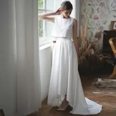 セパレート フィッシュテールドレス　レース　結婚式　フォトウェディング