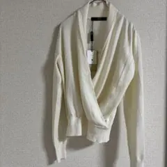 【未使用品】ダブルスタンダードクロージング 洗えるニットトップス アイボリー