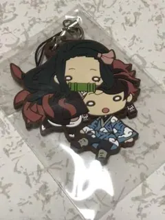 鬼滅の刃 ラバーストラップ ラバスト　炭治郎＆禰豆子　炭治郎-鱗滝左近次風衣装