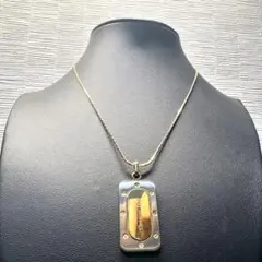 極美品✨ディオール ネックレス ロゴプレート ヴィンテージ ゴールド