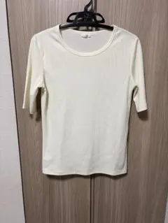 URBAN RESEARCH ITEM リブTシャツ 半袖 アイボリー