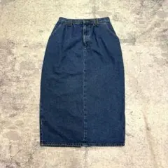 90s archive デニム ロングスカート Iライン バックスリットのサムネイル
