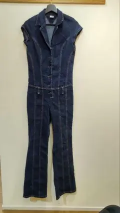 Tommy ダークブルー デニムオールインワン