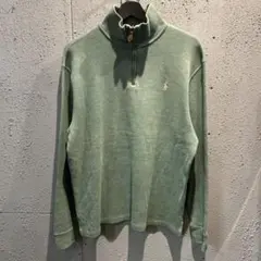#780 POLO ralph lauren ポロ　ハーフジップ　ニット　ミント