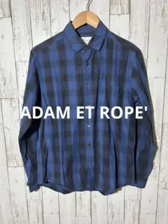 ADAM ET ROPE' チェック柄長袖シャツのサムネイル