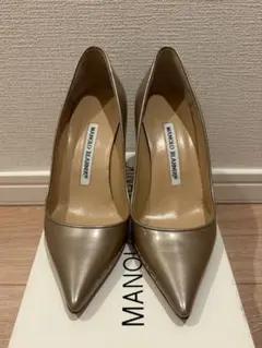 MANOLO BLAHNIK パンプス ヒール 35 グレージュのサムネイル
