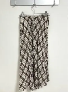 ZARA チェック柄 ロングスカート