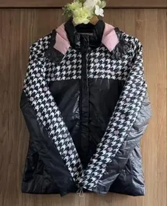 ☆NEO LABEL adidas 千鳥柄フード付きダウン　レディースサイズL