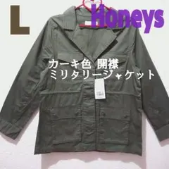 新品 ハニーズ カーキ色 開襟 ミリタリー ジャケット♥️L GU ユニクロ