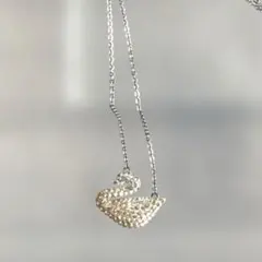 スワロフスキー スワンモチーフ ネックレス シルバー