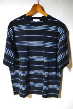 新品 グローバルワーク マルチボーダーTシャツ 半袖 ブラック M メンズ 今季