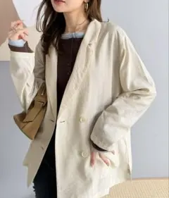 ★タグ付き新品★【classicalelf】シアージャケット長袖 アイボリーLのサムネイル