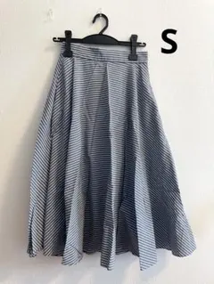 ユニクロ　ストライプ サーキュラースカート　S
